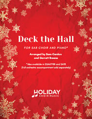 Deck the Hall SAB choral sheet music cover Thumbnail